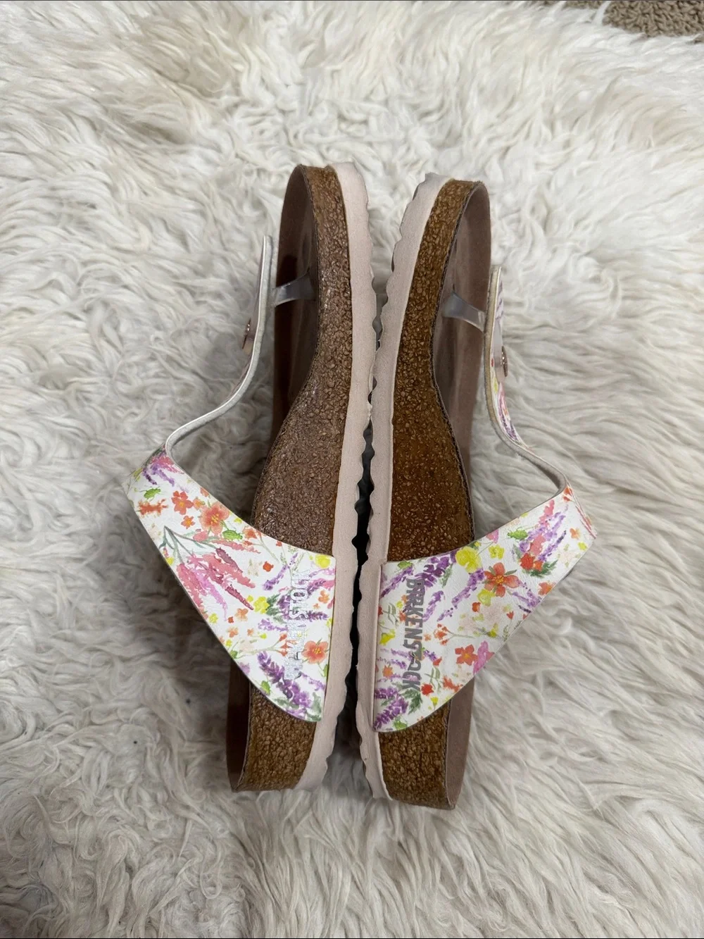 Birkenstock Floral Print Gizeh‎ Vegan Thong Sandal Women’s Size 37 US 6